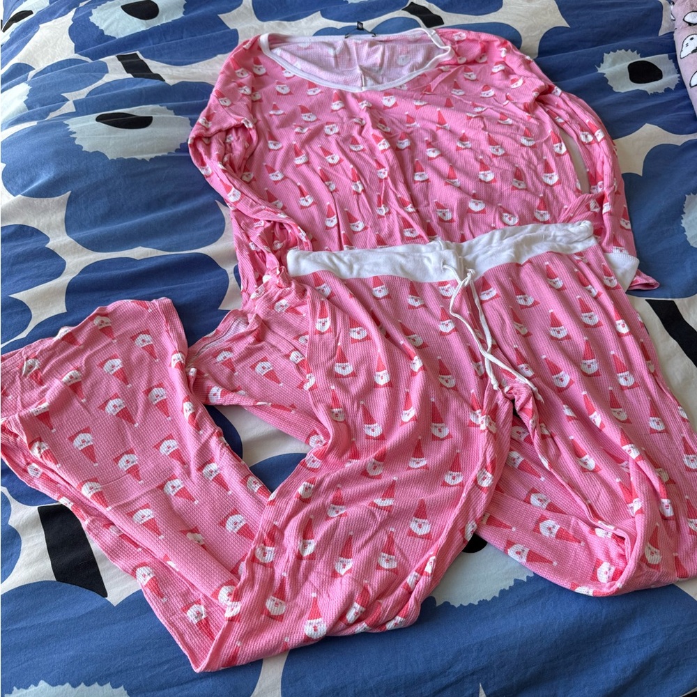 Wildfox gnome Santa pajama pants and top set